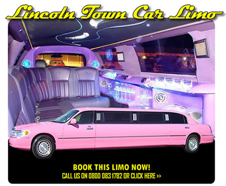 Lincoln Town Car In Pink For Hire In Rochdale For Proms And Weddings